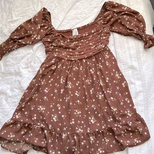Francescas Brown Floral Dress